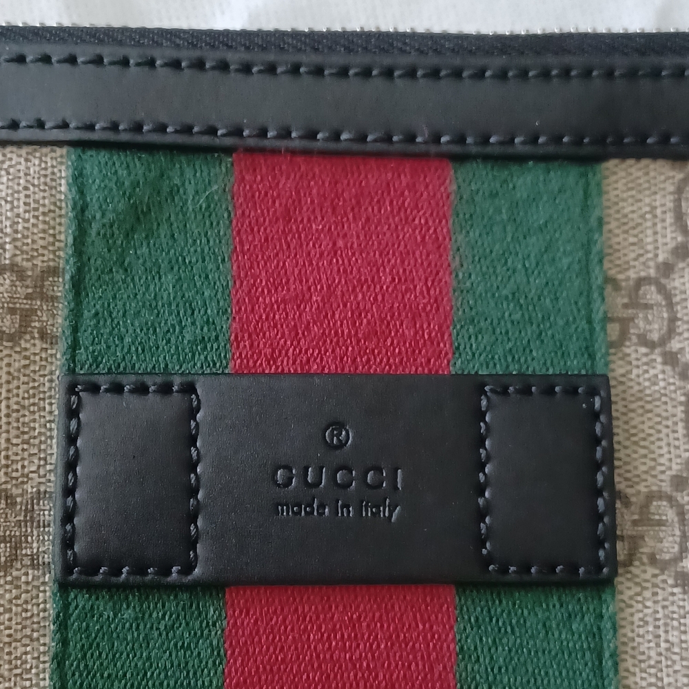 Gucci Supreme GG Leather Trim Unisex Messenger Crossbody Bag - Picture 4 of 13